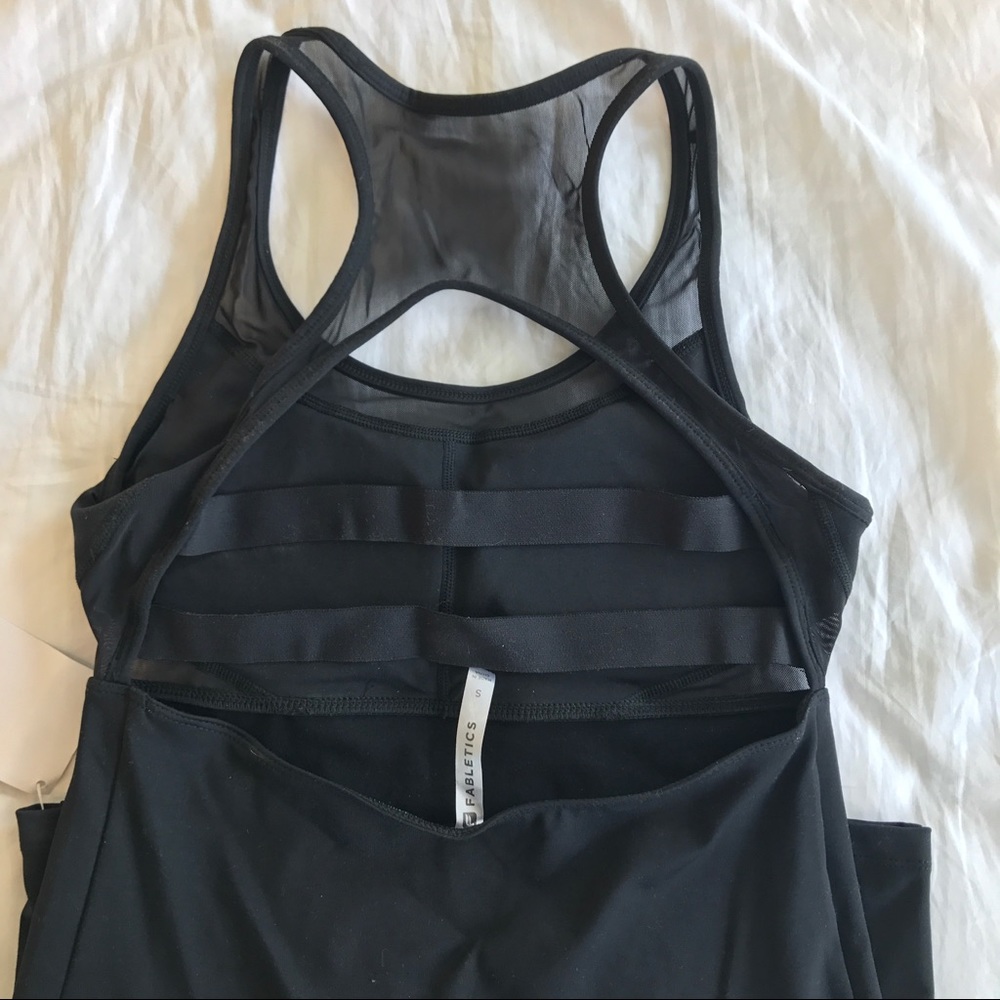 Fabletics Black Tropez Racerback Dress size S